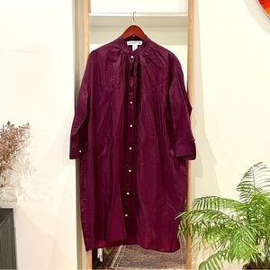 Purple Caron Callahan Small shirt Dress